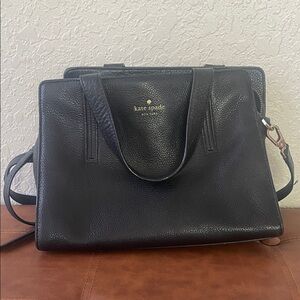 Kate Spade Black Pebbled Leather Shoulder Bag